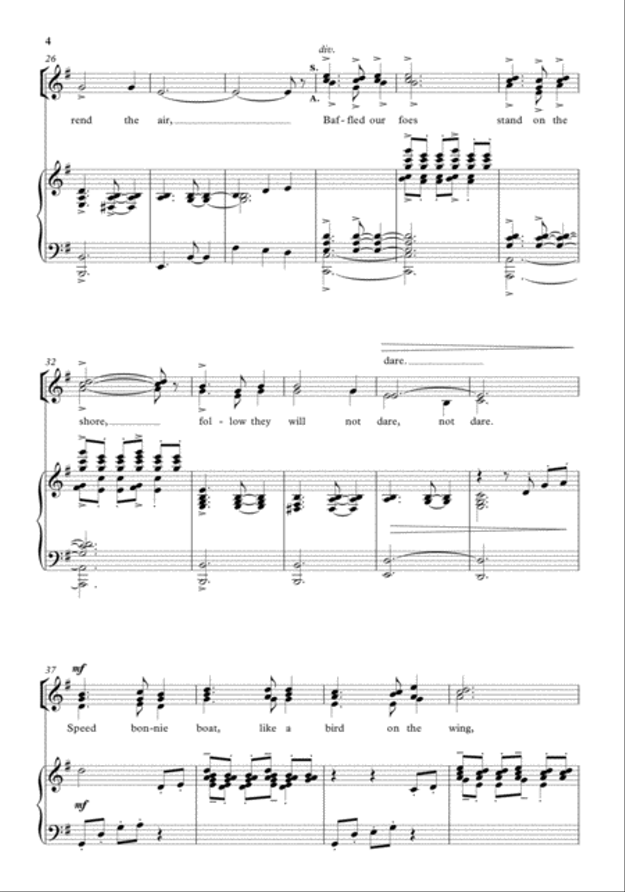 The Skye Boat Song SSA scores gallery preview page 4