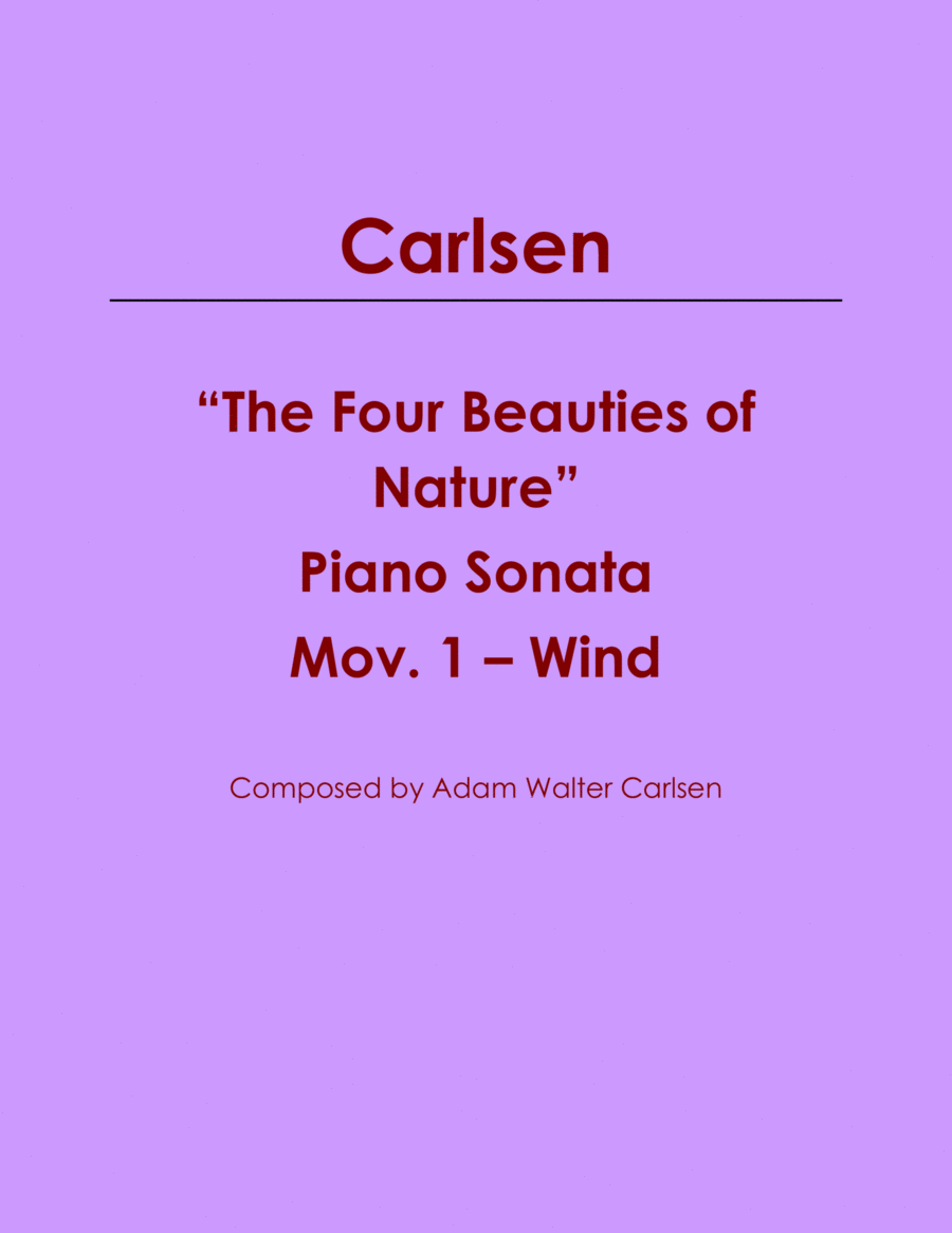The Four Beauties of Nature Piano Sonata Mov. 1 - Wind image number null