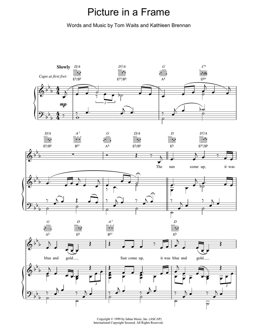 Picture in a Frame Guitar scores gallery preview page 1