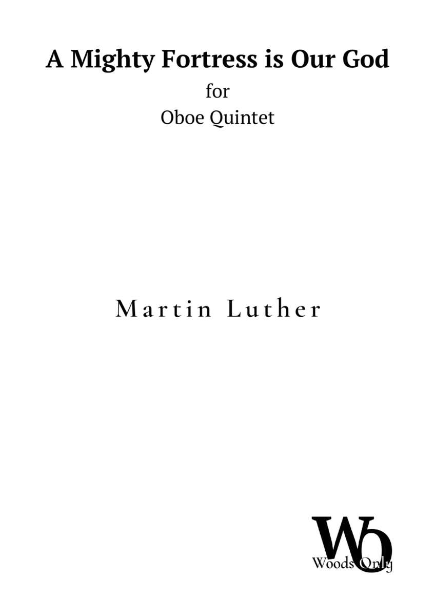A Mighty Fortress is Our God by Luther for Oboe Quintet image number null