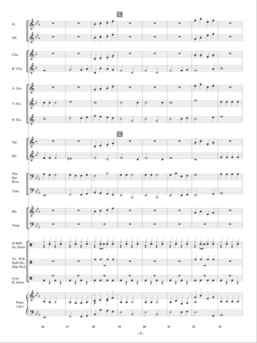 Jingle Bones Concert Band scores gallery preview page 4