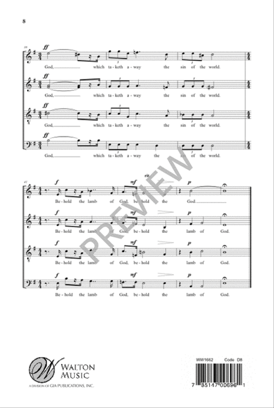 Behold the Lamb of God Behold the Lamb of God Divisi scores gallery preview page 9