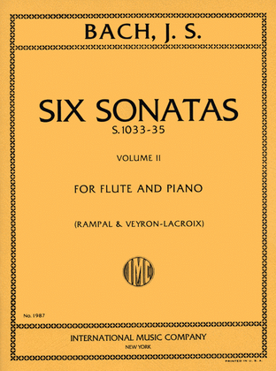 Book cover for Volume II (C major; E minor; E major) BWV 1033-1035
