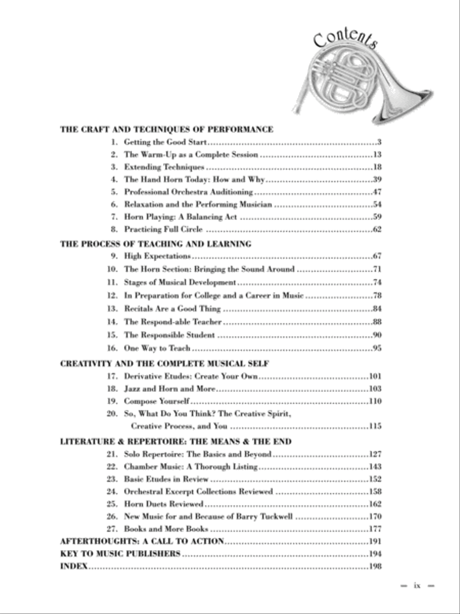 Collected Thoughts on Teaching and Learning, Creativity and Horn Performance Horn scores gallery preview page 5
