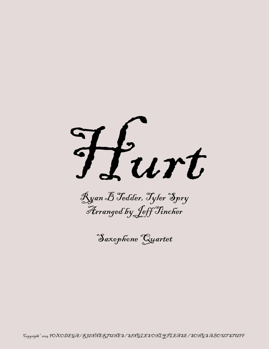 Hurt Hurt Saxophone Quartet scores gallery preview page 1