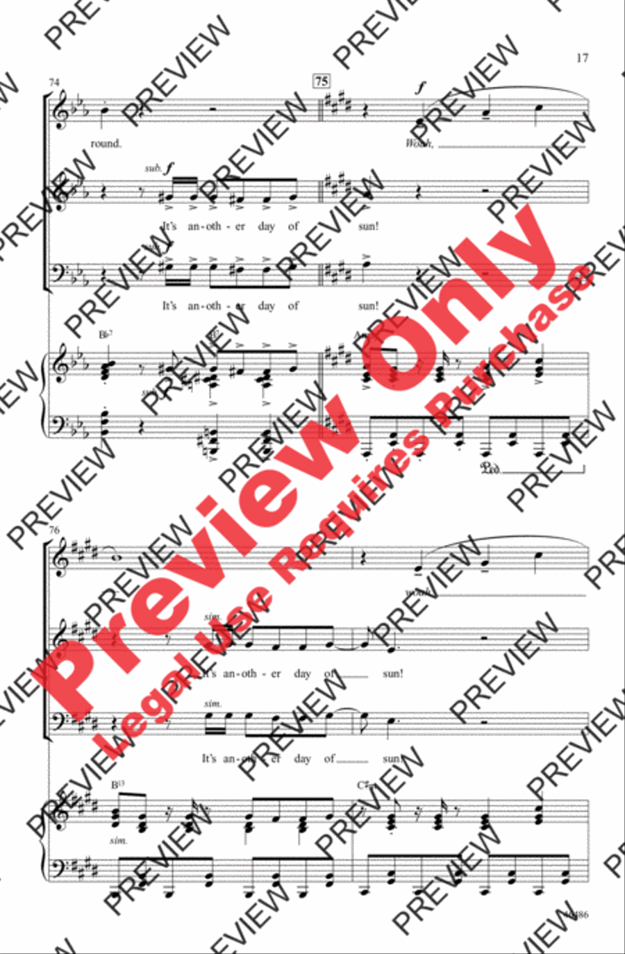 Another Day of Sun Another Day of Sun 3-Part scores gallery preview page 17
