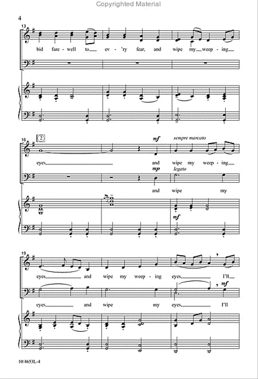 When I Can Read My Title Clear 4-Part scores gallery preview page 3