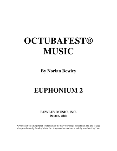 Octubafest Euphonium 2 Bass Clef Part Book - Tuba/Euphonium Quartet image number null