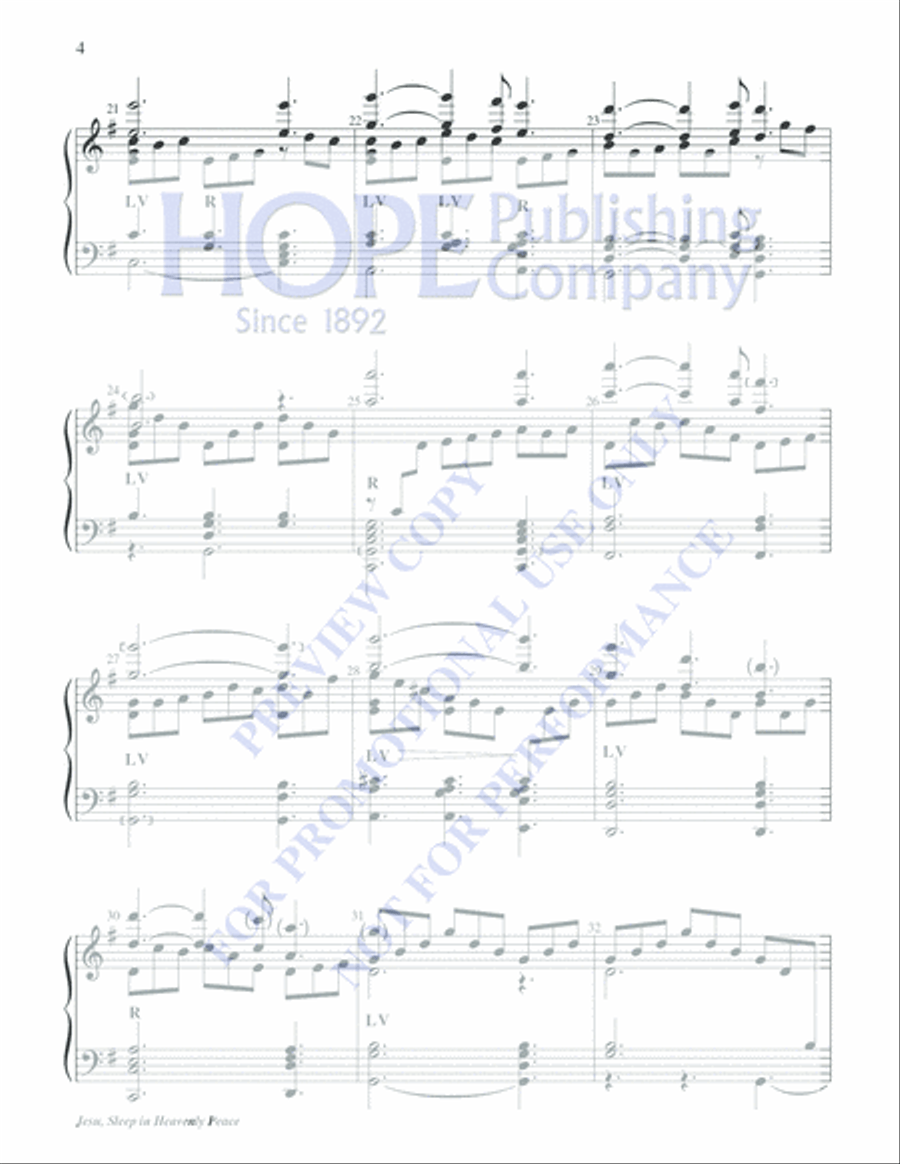 Jesu, Sleep in Heavenly Peace 5-Octaves scores gallery preview page 4