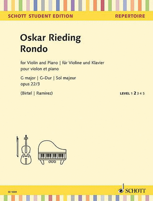 Book cover for Rondo G Major, Op. 22 No 3