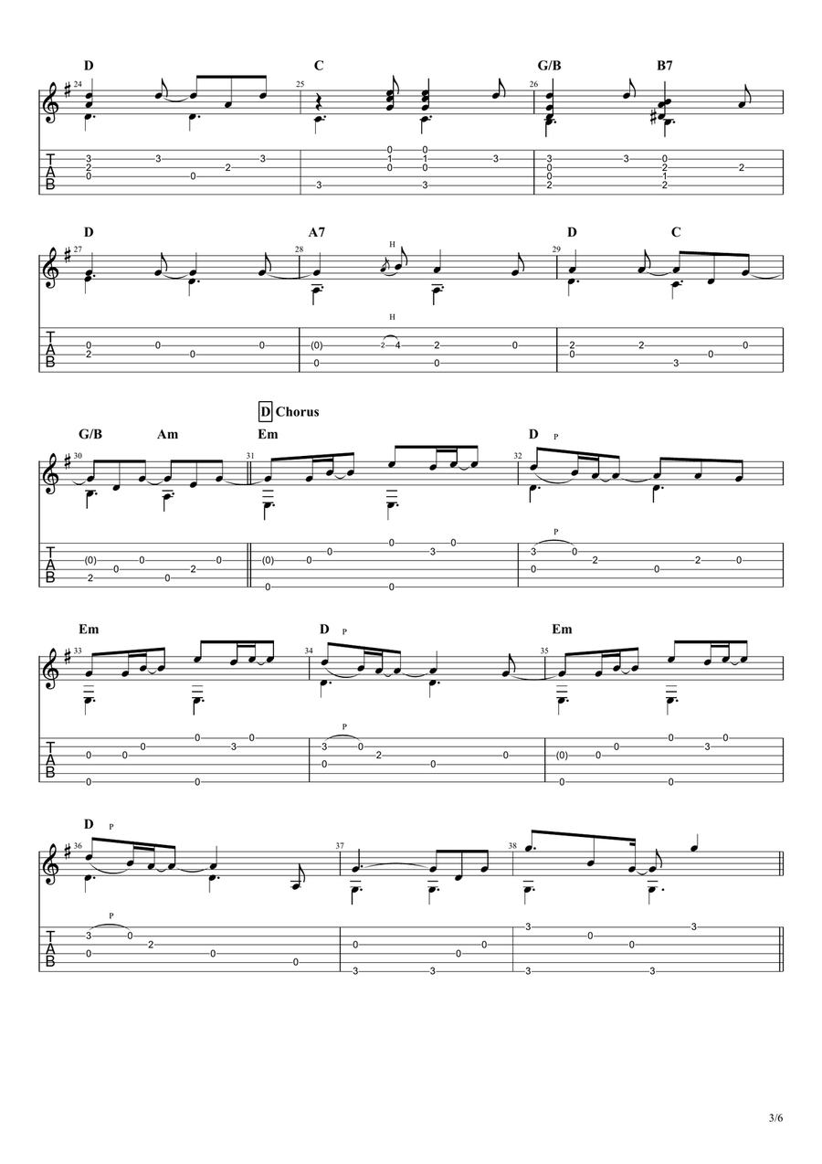 Mr. Bojangles Electric Guitar scores gallery preview page 3