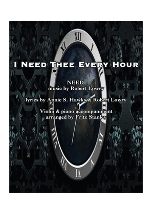 Book cover for I Need Thee Every Hour - Violin & Piano Accompaniment