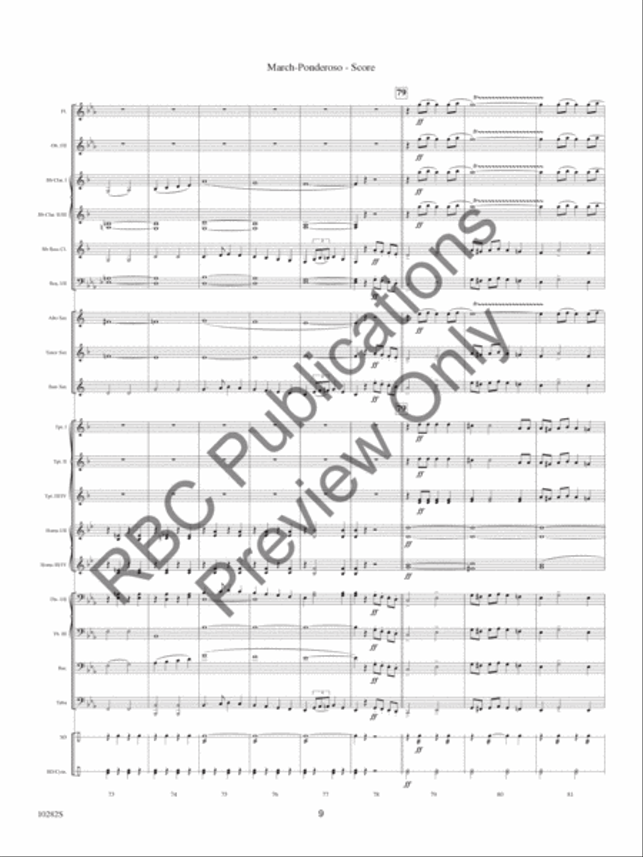 March - Ponderoso March - Ponderoso Concert Band scores gallery preview page 11