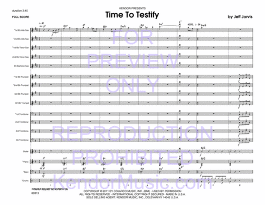 Time To Testify (Full Score)