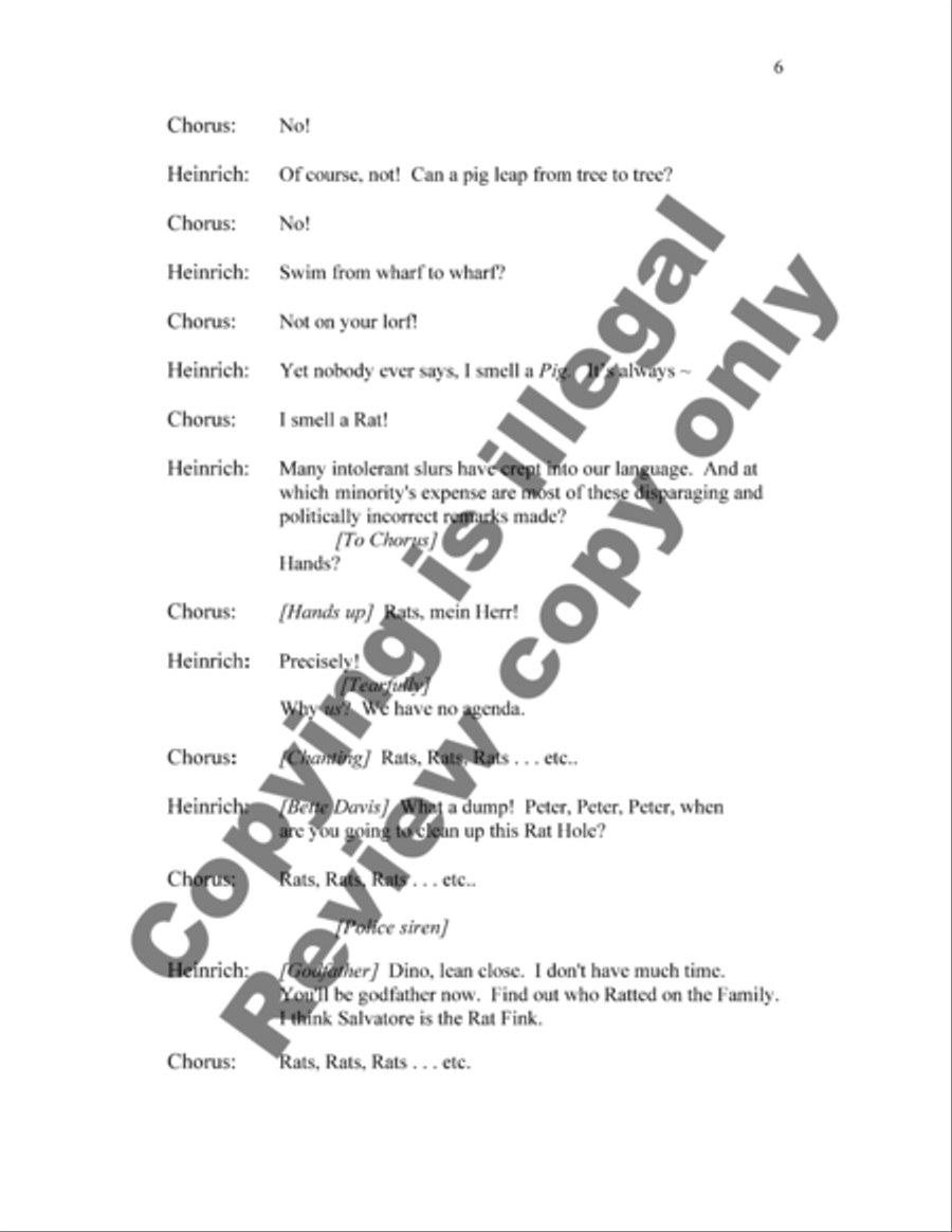 A Rat's Tale (Libretto) Choir scores gallery preview page 12