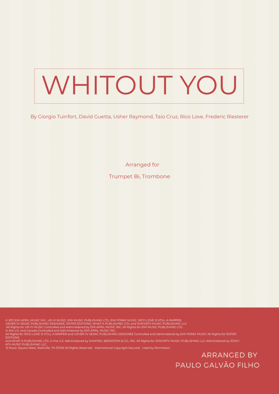 Without You Brass Duet scores gallery preview page 1