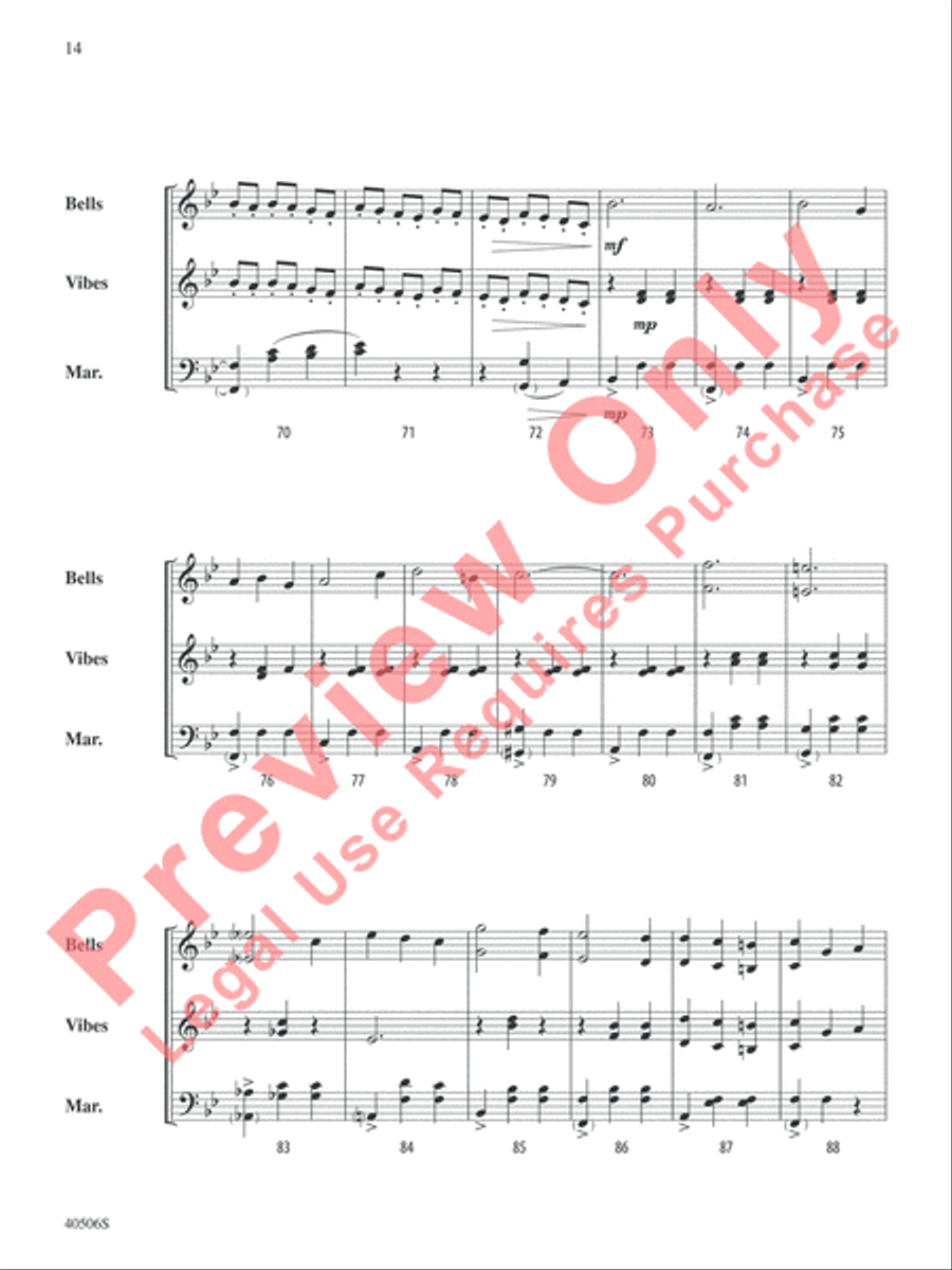 Classic Mallet Trios -- Tchaikovsky Small Ensemble scores gallery preview page 15