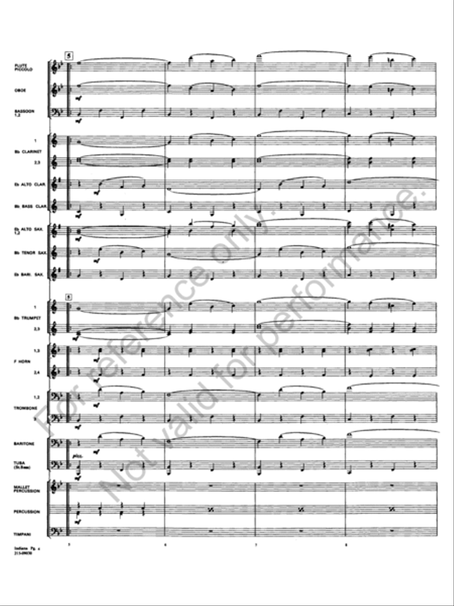 Indiana State Band Concert Band scores gallery preview page 5