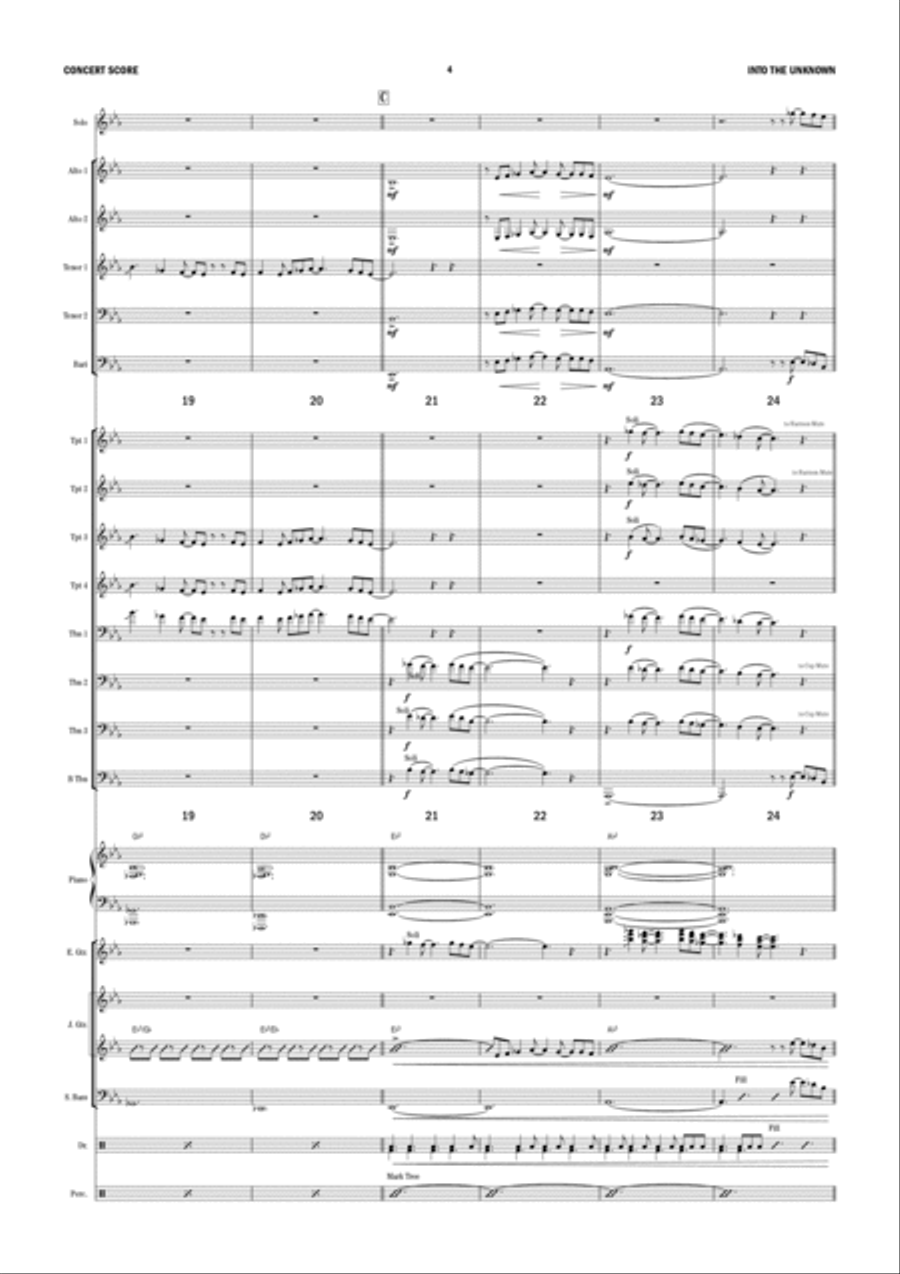 Into The Unknown Jazz Ensemble scores gallery preview page 4