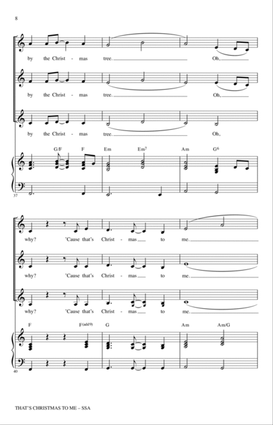 That's Christmas To Me (arr. Audrey Snyder) SSA scores gallery preview page 6