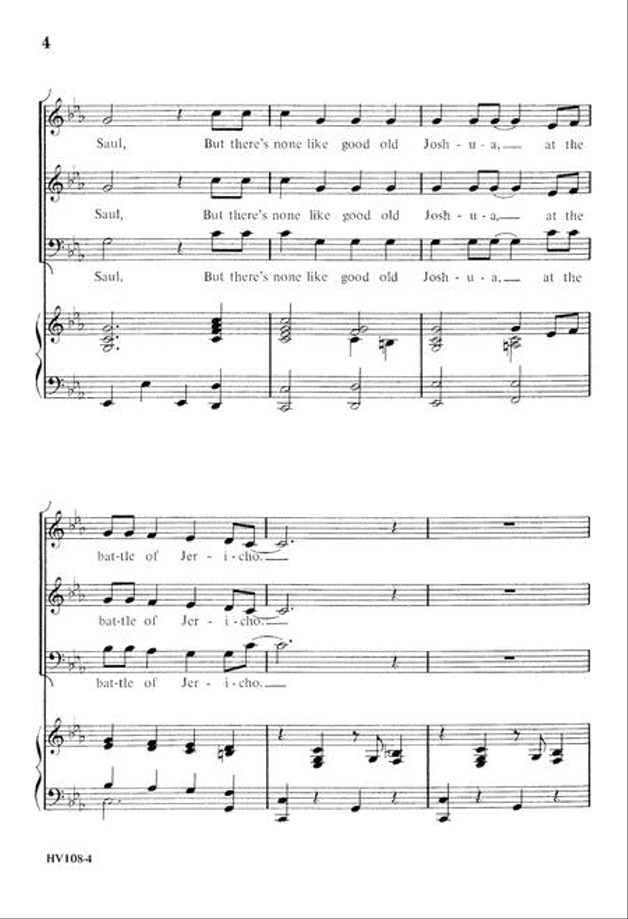 Joshua Fit the Battle of Jericho 3-Part scores gallery preview page 4