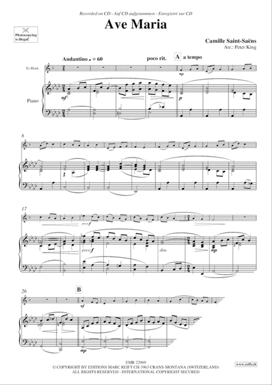 Ave Maria Horn scores gallery preview page 4