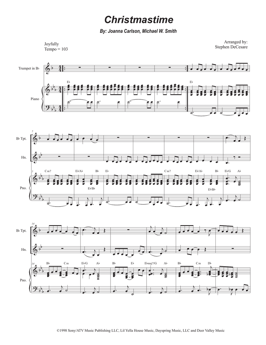 Christmastime Brass Duet scores gallery preview page 1
