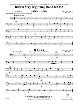 Belwin Very Beginning Band Kit #3: (wp) 1st B-flat Trombone B.C.