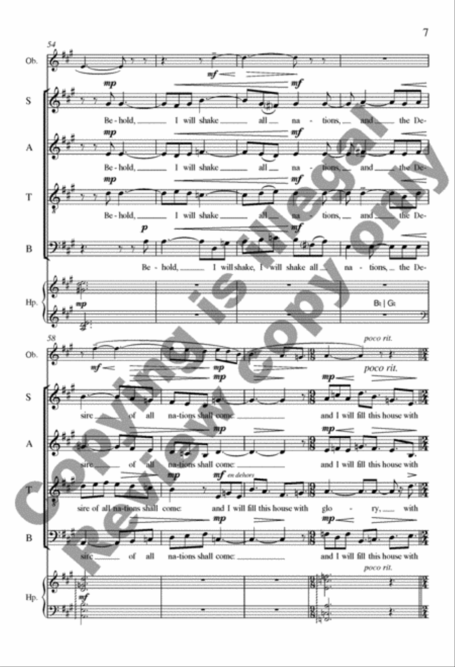 O Come, Desire of Nations (O Rex gentium) 4-Part scores gallery preview page 7