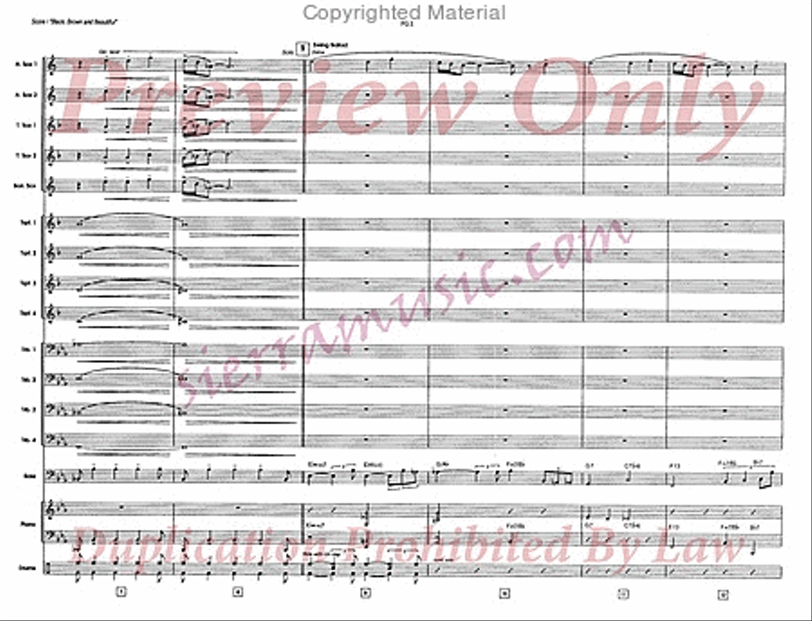Black, Brown And Beautiful Big Band scores gallery preview page 3