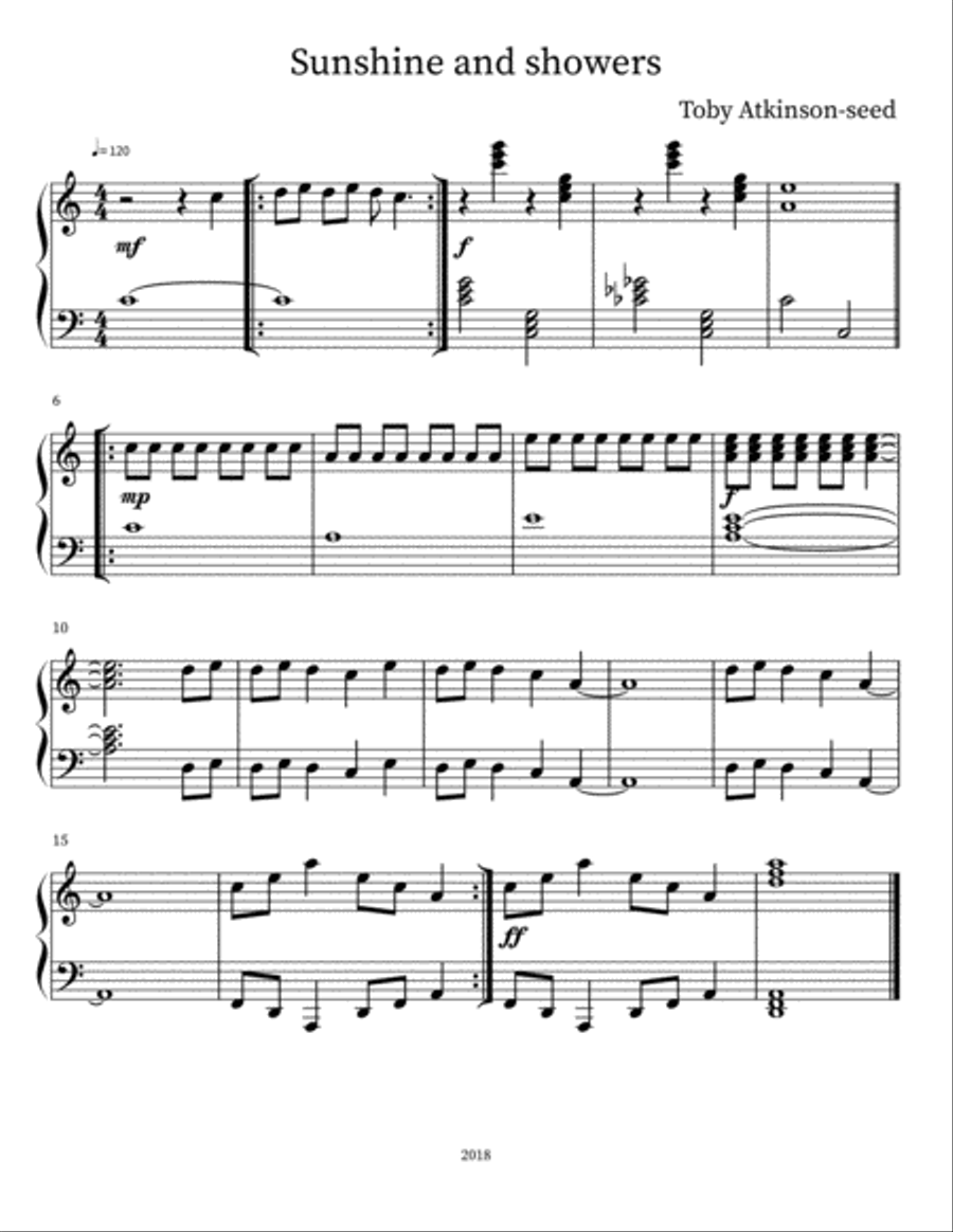Strolling the seasons Strolling the seasons Piano Solo scores gallery preview page 1