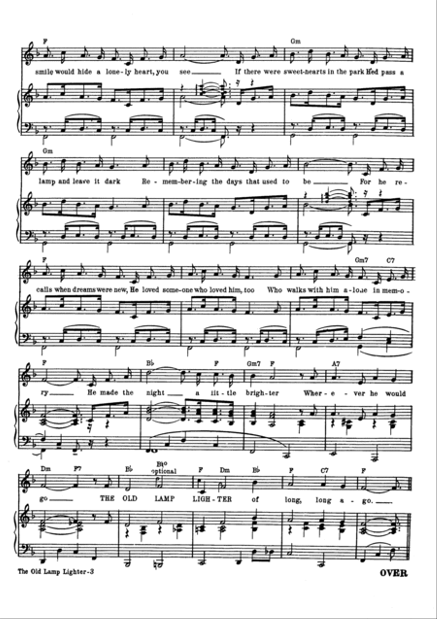 The Old Lamplighter Voice scores gallery preview page 3
