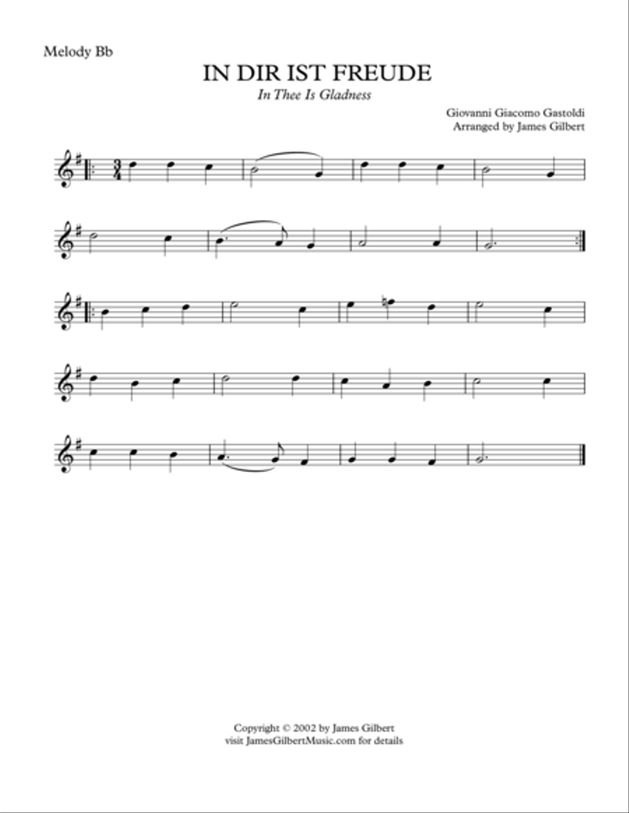 IN DIR IST FREUDE (In Thee Is Gladness) Small Ensemble scores gallery preview page 5