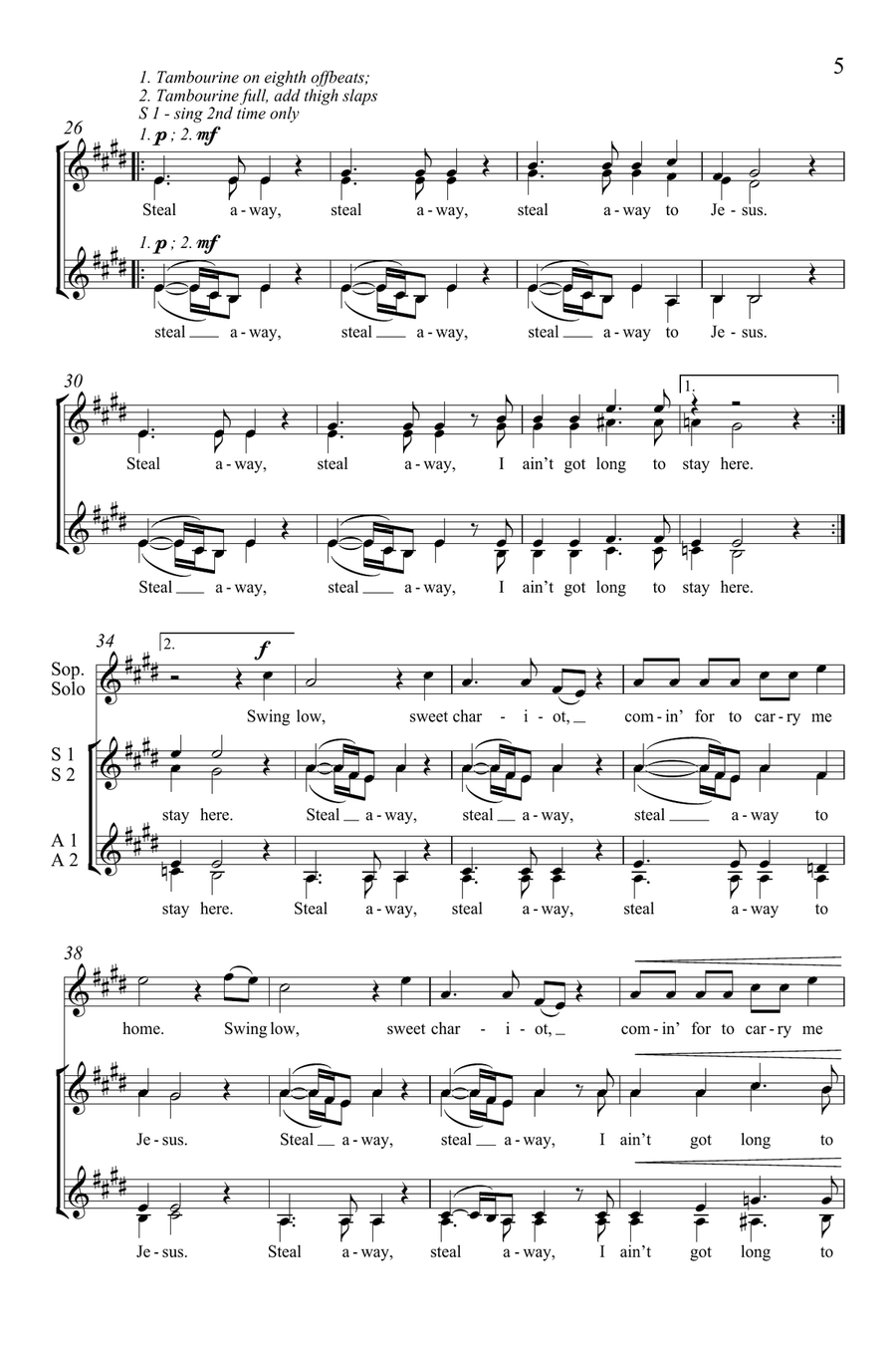 Yonder Come Day SSAA scores gallery preview page 4
