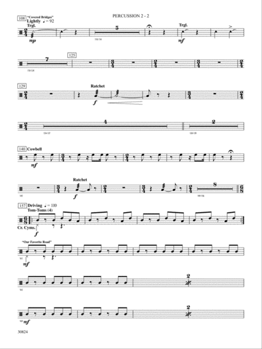 The American Road: 2nd Percussion Concert Band scores gallery preview page 2