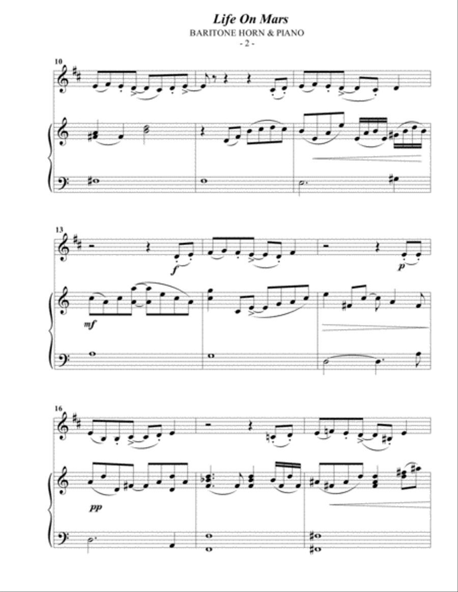 Life On Mars Baritone Horn TC scores gallery preview page 2
