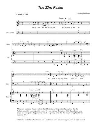 The 23rd Psalm (Unison choir)