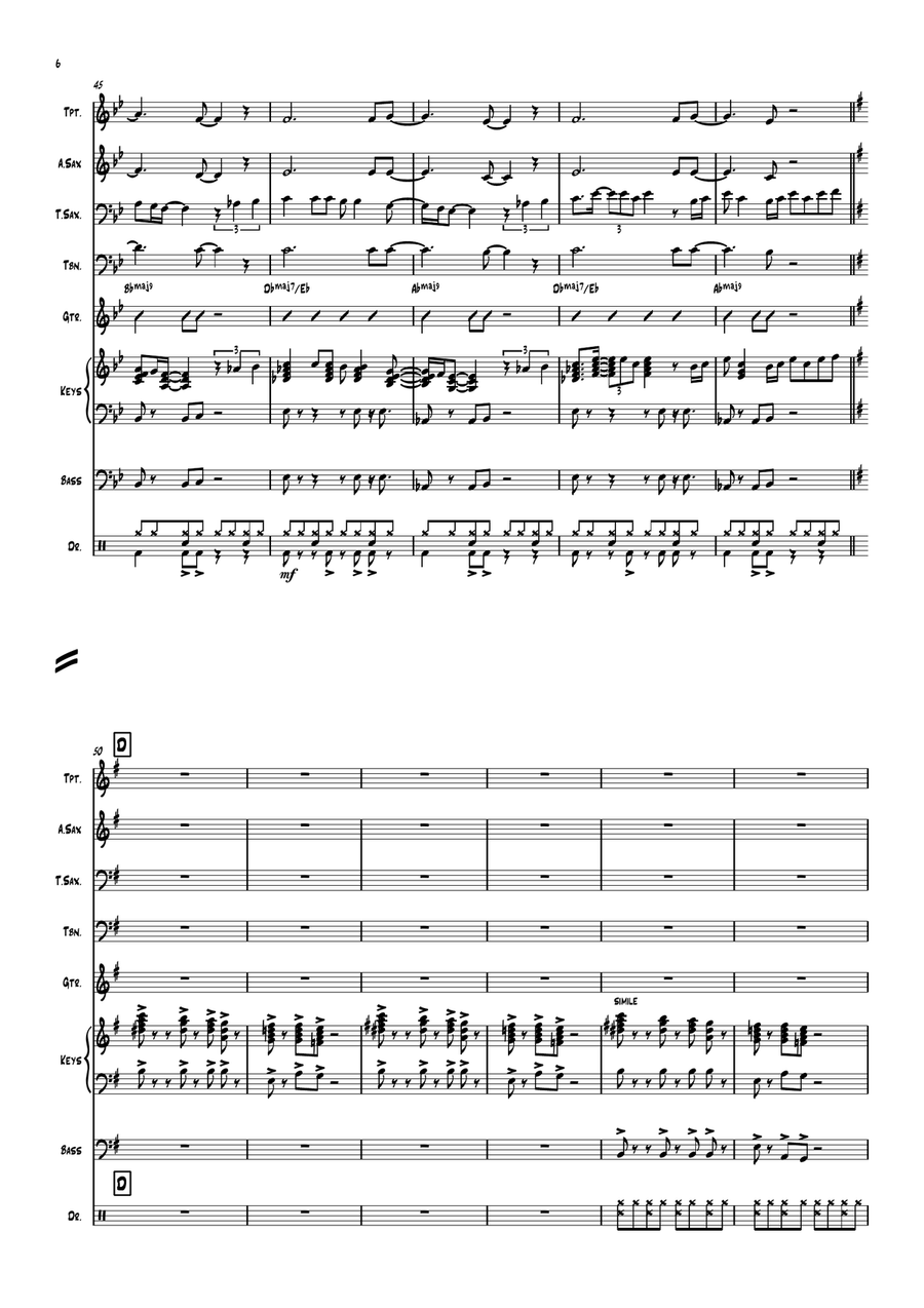 Senorita Senorita Jazz Ensemble scores gallery preview page 6