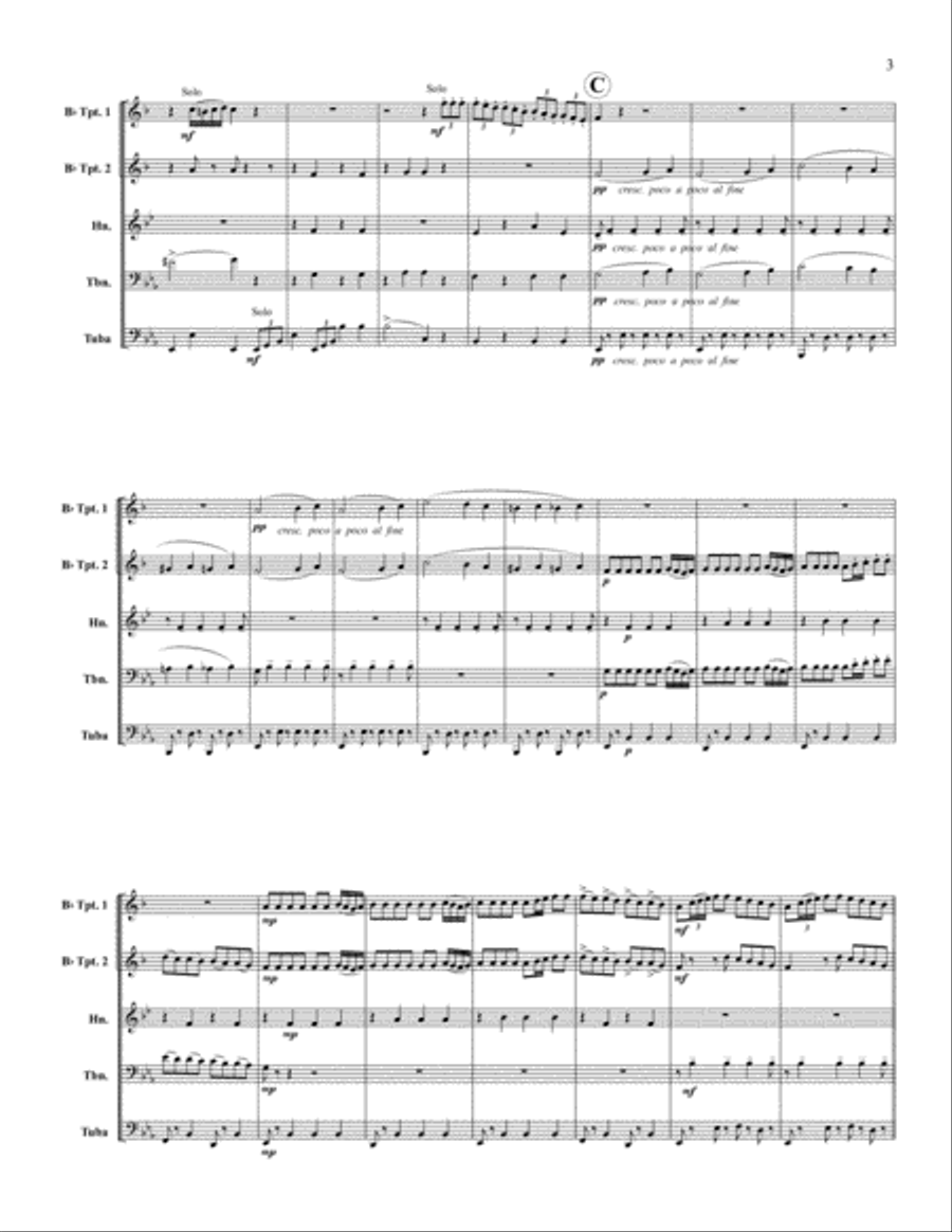 Barber of Seville Overture Brass Quintet scores gallery preview page 3