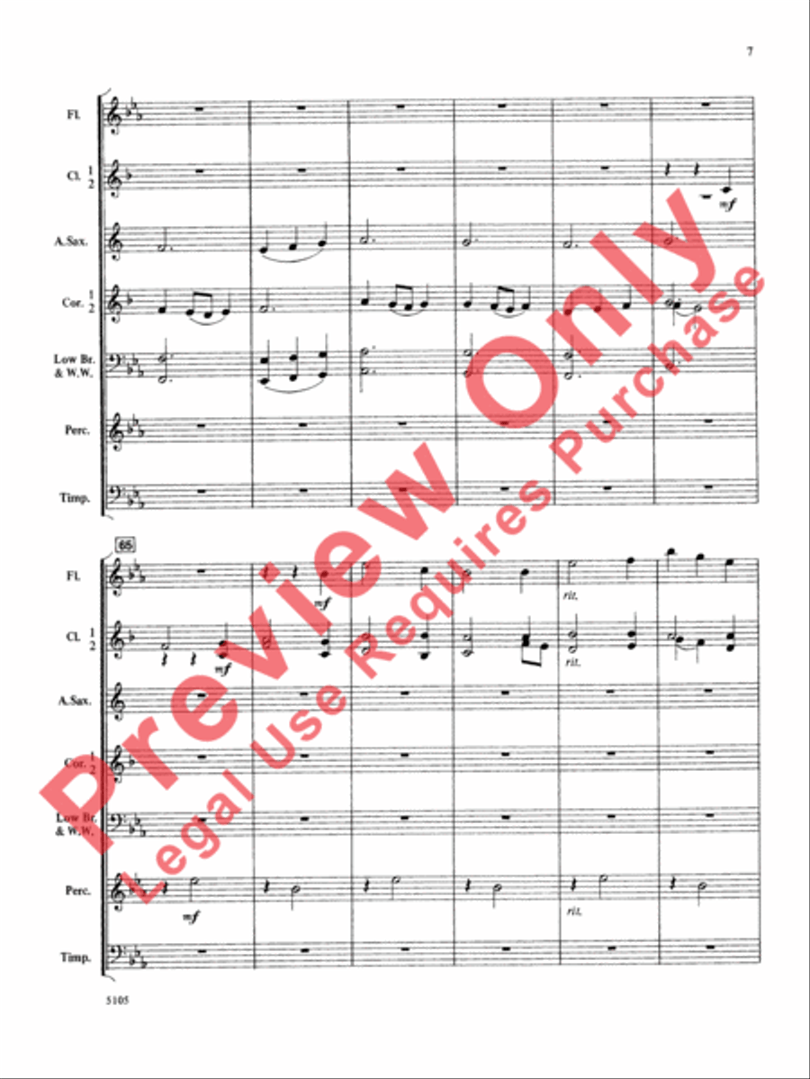 Wildwind Overture Concert Band scores gallery preview page 8