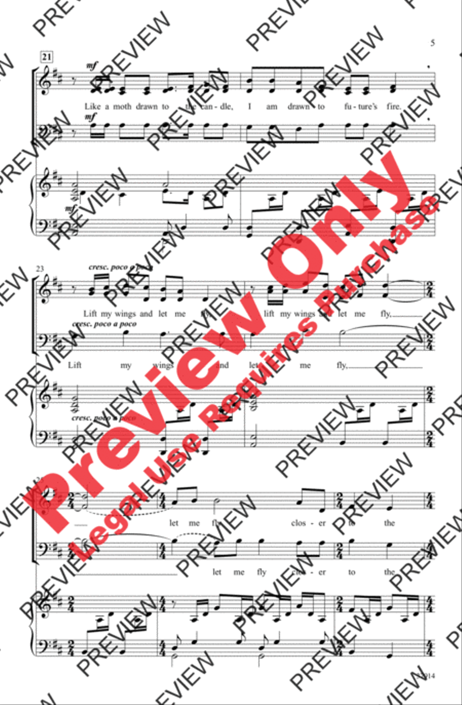 Closer to the Flame 3-Part scores gallery preview page 5