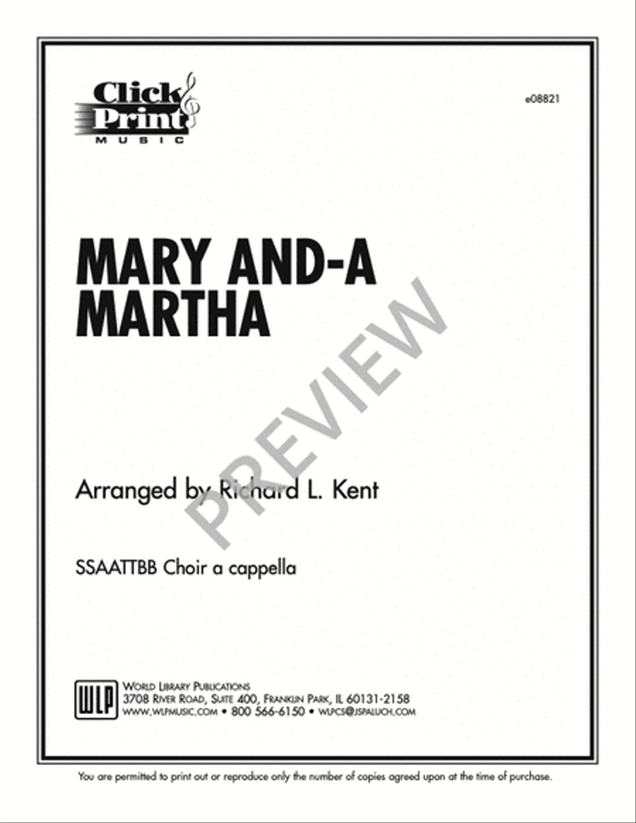 Mary And-A Martha SSAATTBB scores gallery preview page 10