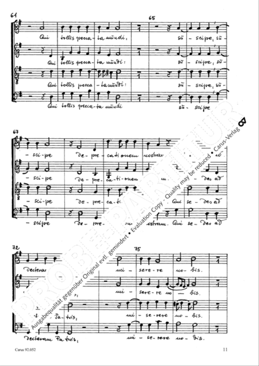 Missa canonica 4-Part scores gallery preview page 12