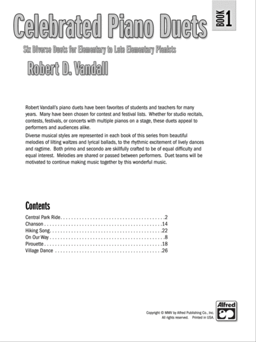 Celebrated Piano Duets, Book 1 Small Ensemble scores gallery preview page 2