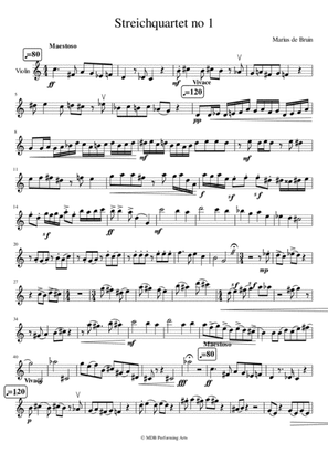 Stringquartet violin 1 part