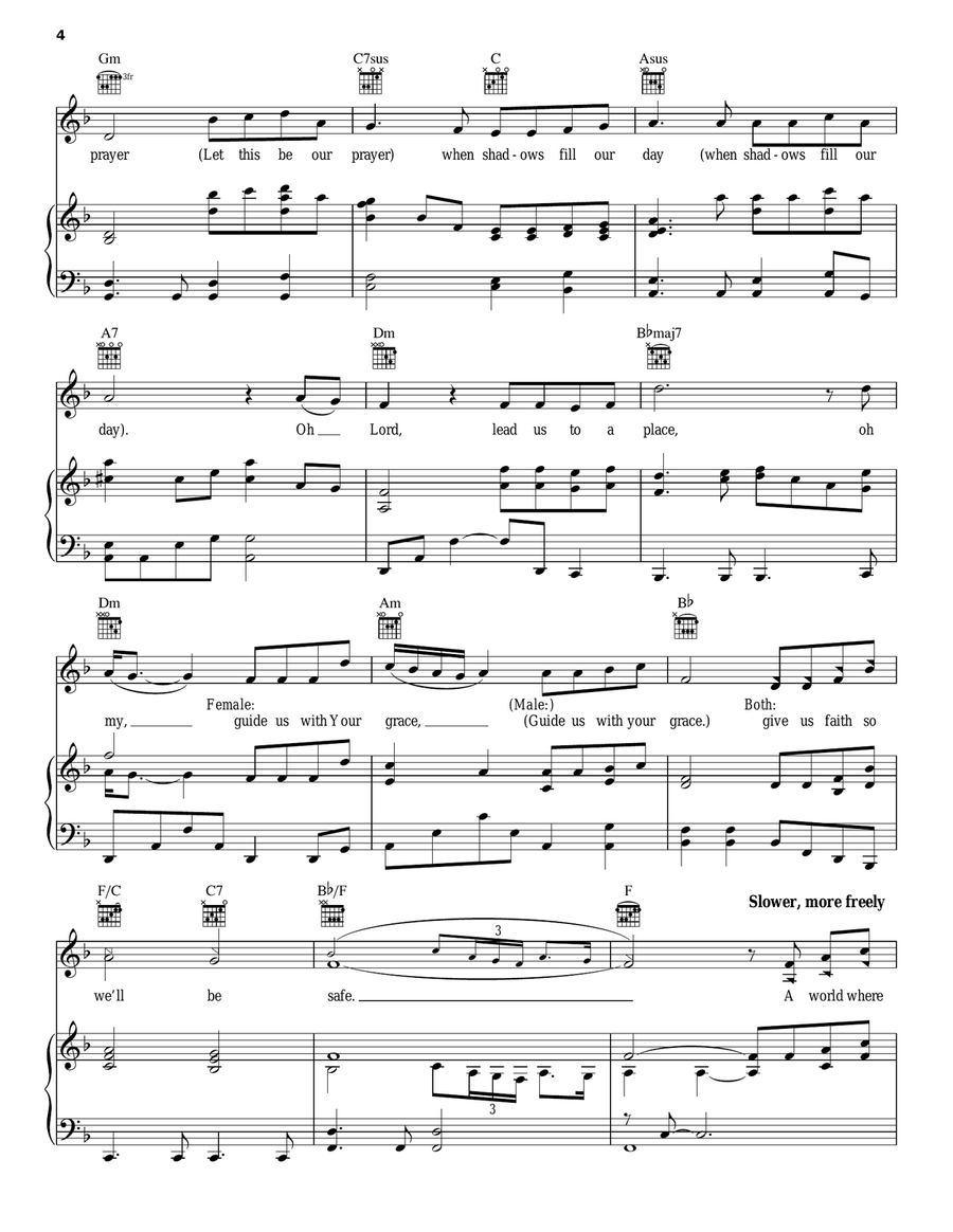 The Prayer Piano, Vocal, Guitar scores gallery preview page 4