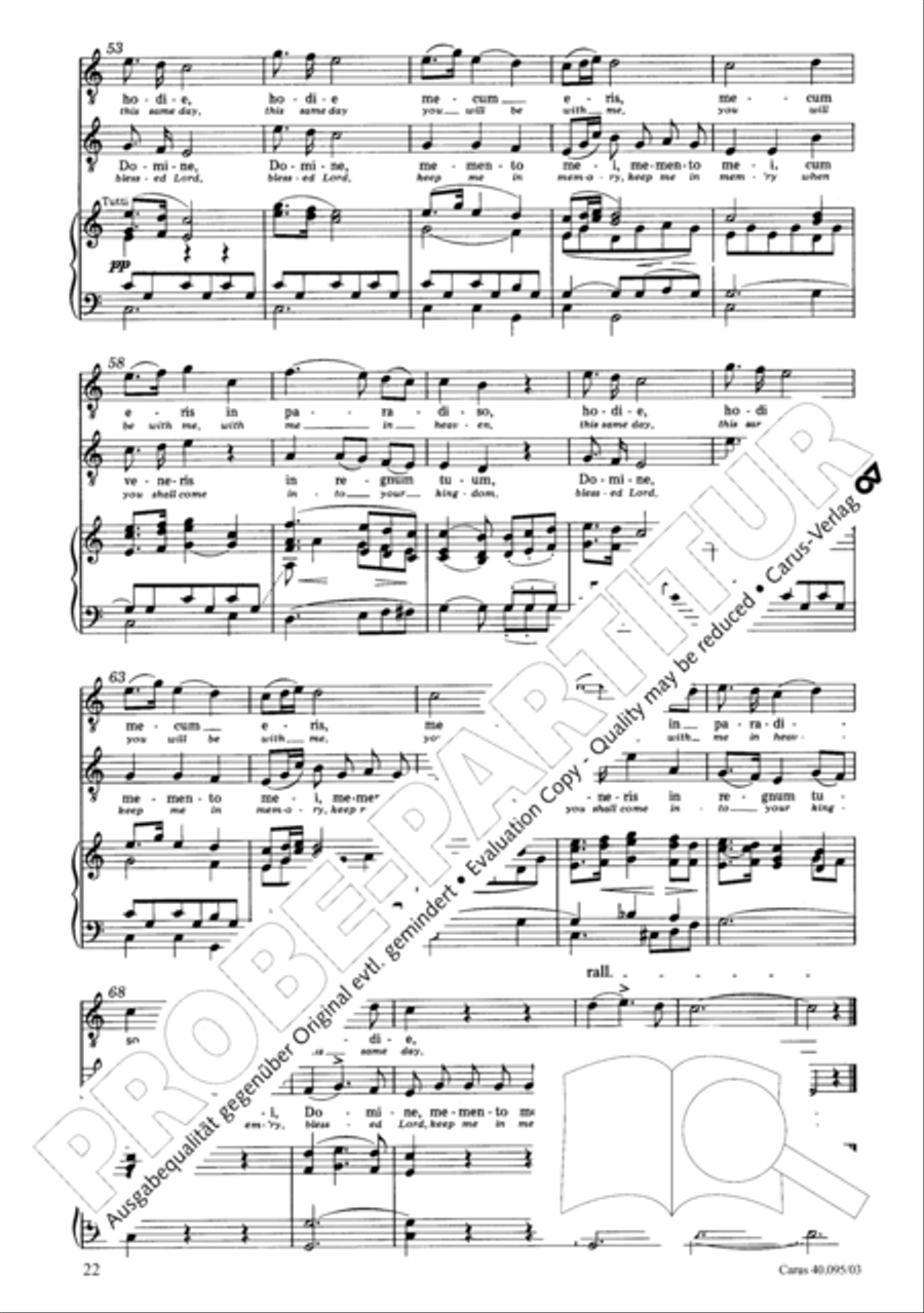 The Seven Words (Die Sieben Worte) 4-Part scores gallery preview page 23