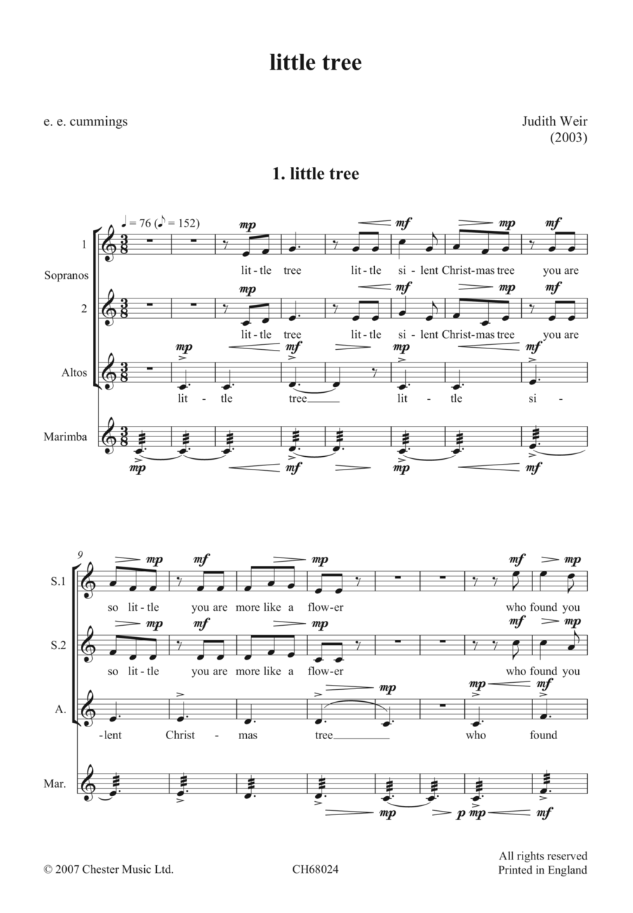 Little Tree Little Tree Choir scores gallery preview page 1