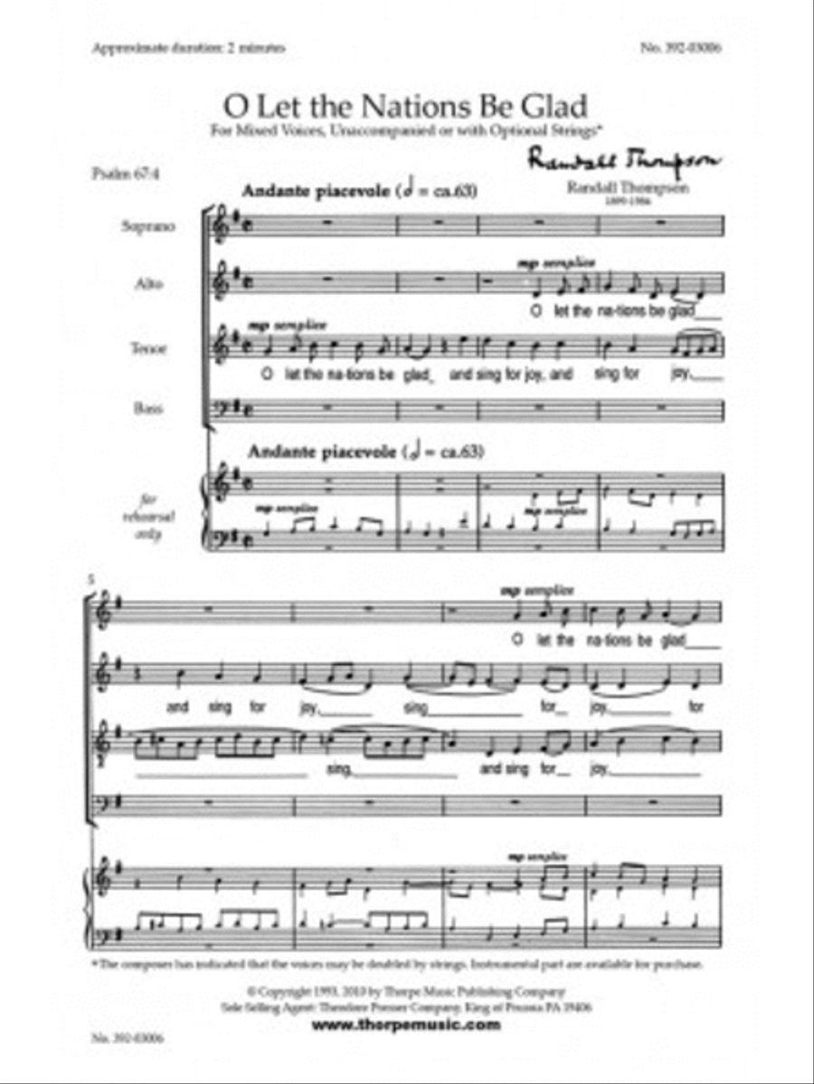 O Let The Nations O Let The Nations 4-Part scores gallery preview page 1