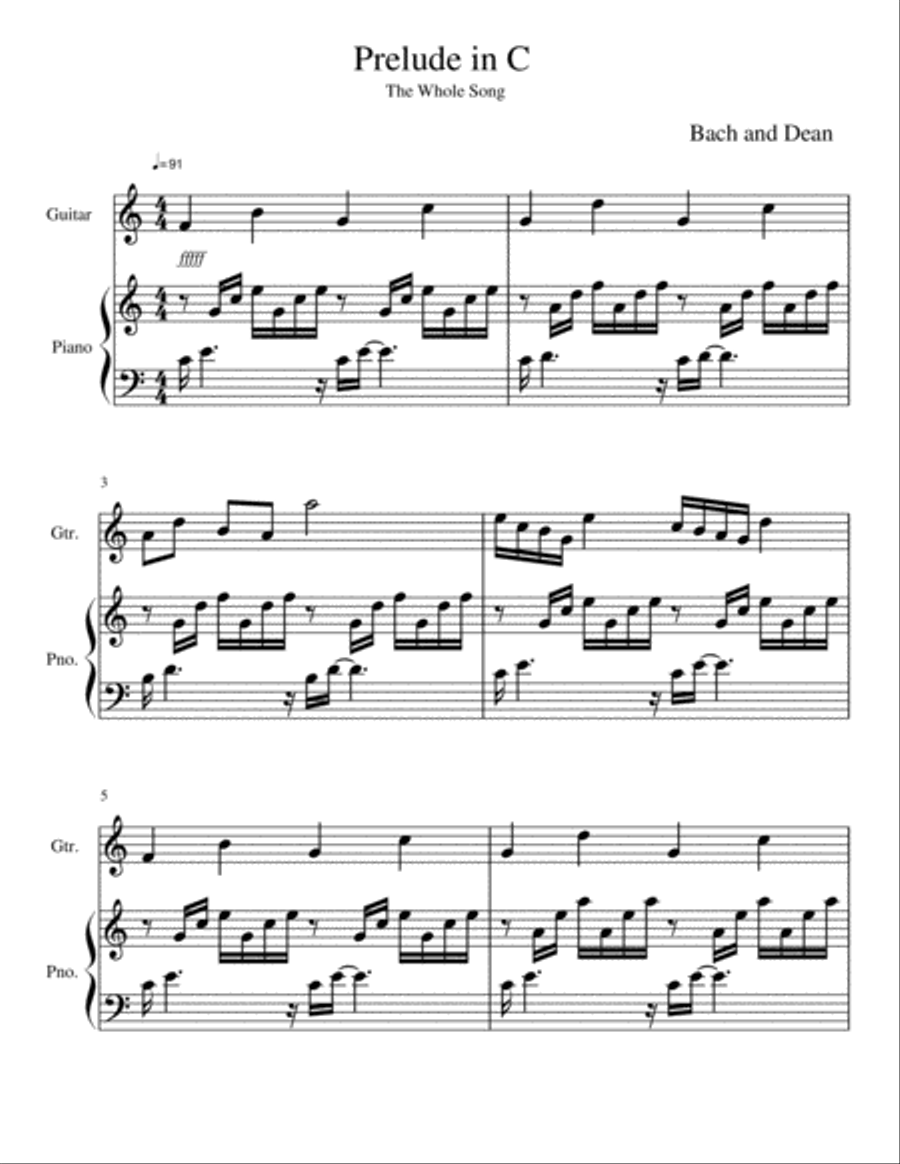 Prelude in C Small Ensemble scores gallery preview page 1